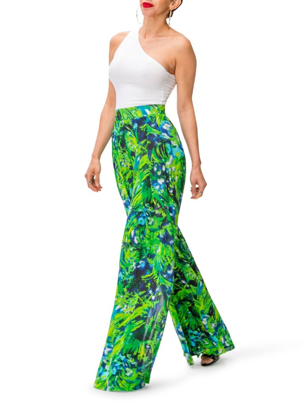 FKSP Folake Kuye Style Pantry "Scarlet" High Waist Floral Wide Leg Pants L